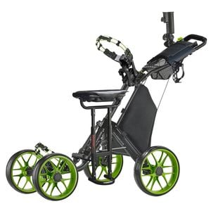 CaddyTek CaddyCruiser ONE Pro4-Wheel Golf Buggy with Seat - Lime