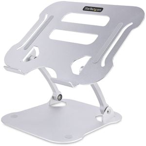 Startech.com Laptop Stand For Desk, Ergonomic Laptop Stand Adjustable Height, Aluminum, Up To 22lb/10kg