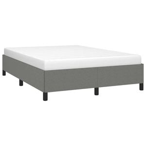 vidaXL Bed Frame Dark Grey Bed Base Queen Size Fabric Mattress Platform Bed Base