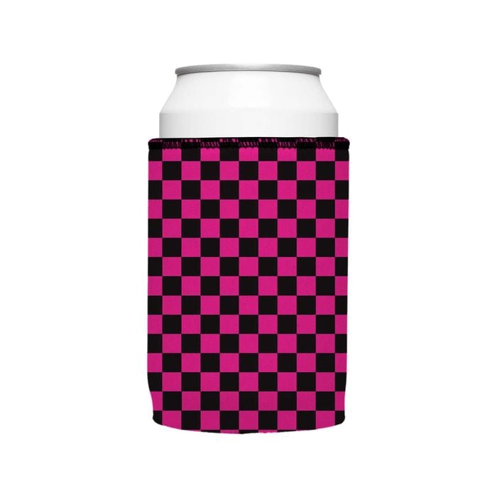 Stubbyz Pink Checkerboard Stubby Cooler Standard