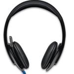 Logitech H540 USB Headset Laser-tuned drivers, 2Yr Plug and play Listen to details Crystal-clear voice Headphone Take control of