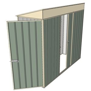 Build-a-Shed 0.8 x 2.3 x 2m Hinged Door Tunnel Shed With Single Sliding Side Door - Green