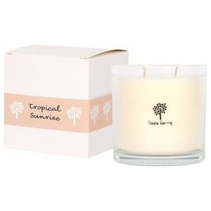 Nicola Spring 400g Soy Wax Scented Candle - Tropical Sunrise - 45 Hour Burn Time Relaxation Aromatherapy Gift Ready Jar Candle