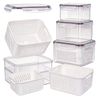 FOHOA 4 PCS Fruit Storage Containers with Colander