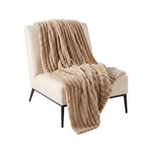 SOGA Light Coffee Flannel Polyester Throw Blanket 200x230cm