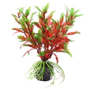 Aqua One Bettascape Pilea On Sphere Red And Green Plastic Plant (28165)