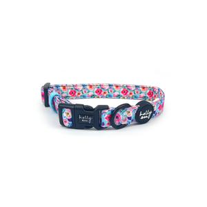 Holly & Co Ok, Bloomer Medium Blue Stylish Dog Collar