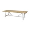1825 Interiors Iona Dining Table Reclaimed Timber Trestle Base Two Tone