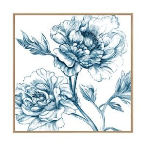 Artey | Norwegian Botanical I - Framed Canvas - Natural Frame - 140 x 140cm