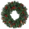 Lifebay Classic Christmas Wreath with Pine Cones and Berries
