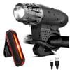 USB Rechargeable Waterproof LED Bike Bicycle Light Set