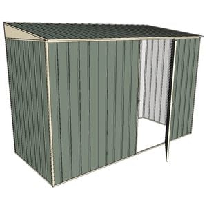 Build-A-Shed 1.2 x 3.0 x 2.0m Skillion Single Hinged Side Door Shed - Green