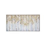 LVD Framed 60x120cm Canvas/Resin Silver Forest Wall Art Display