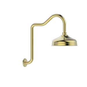 Mondella Brushed Brass Maestro Classic Shower Head With Arm
