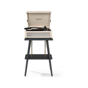 Crosley Voyager Bluetooth Portable Turntable + Entertainment Stand Bundle - Dune