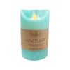 Flameless Plastic Wax 12.5cm Pillar Candle Large - Lagoon