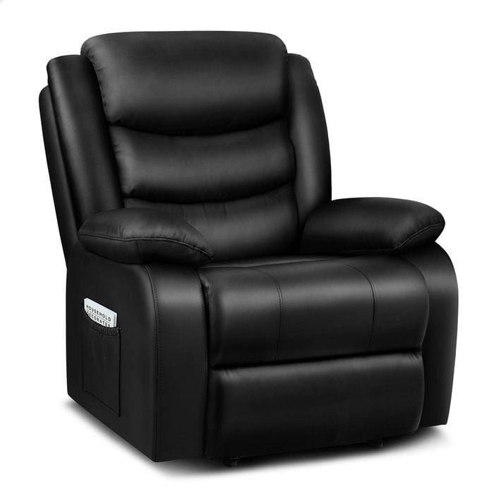 ALFORDSON Recliner Chair Leather Black