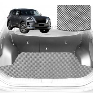 6D Diamond Car Boot Mat for Nissan Patrol Y62 (Y62)2013-Current-Cargo Mat-Grey-Outback GT