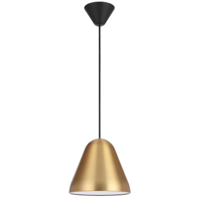 Telbix Hanami Modern Pendant Hanging Lamp Light Metal Plastic Brass Black Satin