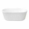 Amelie Deauville 1500mm Matte White Fluted Freestanding Bath