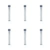 6pk Malli Aluminium/plastic Knitting Needles Yarn Crafting Tool 4mmx35cm Grey