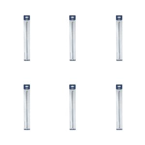 6pk Malli Aluminium/plastic Knitting Needles Yarn Crafting Tool 4mmx35cm Grey