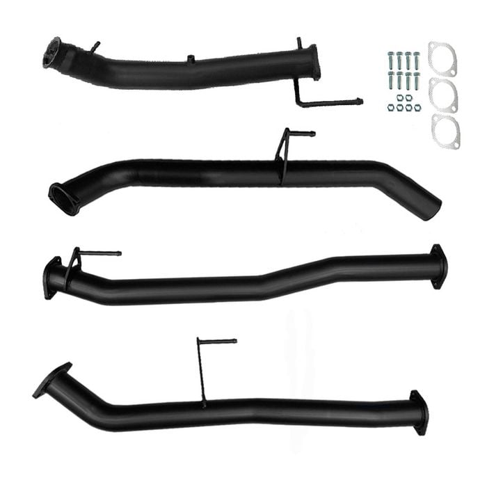 Ignite Exhausts Turbo Back For Nissan D23 Navara Series 5 Np300 3" With Straight Pipe Only Black Aluminised Steel