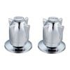 Shaw & Mason Chrome Zinc Die Cast Handle Basin Top Assembly - Pair