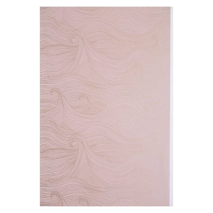 Wallpaper Trader Sea Scape Wallpaper Roll 10.05m X 52cm, Metallic Gold On Pink