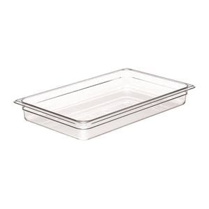 Cambro Polycarbonate Gastronorm Food Pan Camwear 1/1 65mm Clear 8.5l Commercial Kitchen Storage