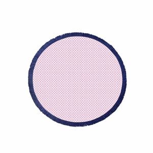 J.Elliot Koel Round Cotton Turkish Towel Pink/ Navy
