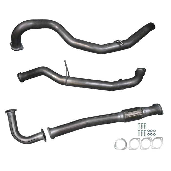 Ignite Exhausts Dump Pipe Back For Nissan Gu Patrol 4.2l Turbo Diesel Wagon 3" / Pipe Only Raw Aluminised Steel