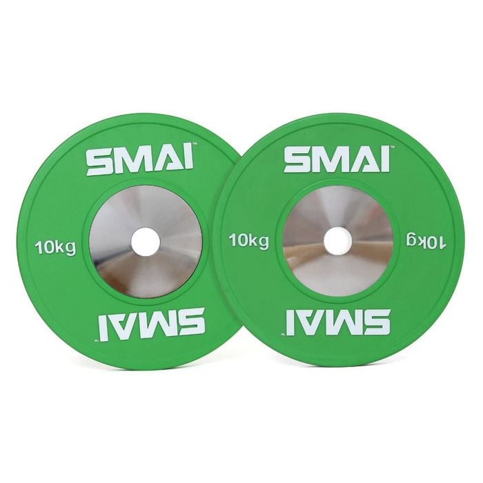 Smai Competition Bumper Plate 10kg (pair) Iwf Colour - Green