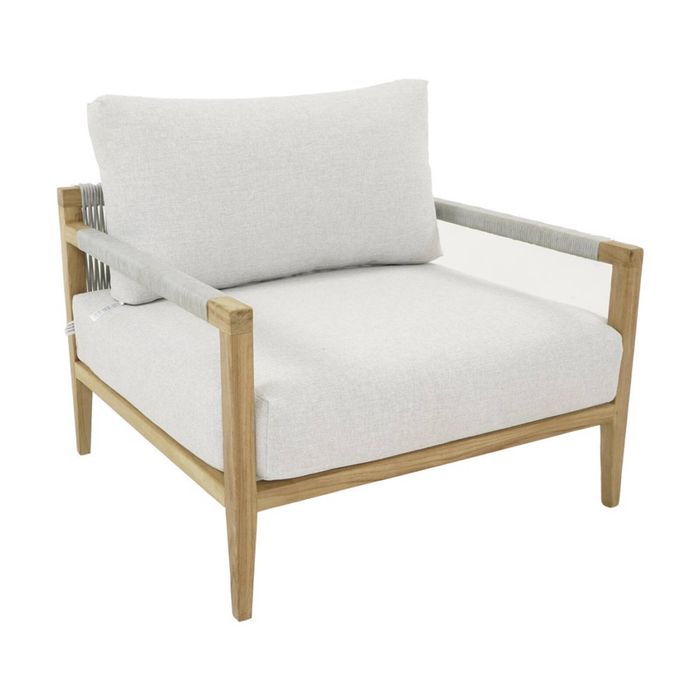 Allora 1 Seater Timber And Rope Armchair Lounge