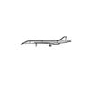 Ignite Laser BAC Concorde - Iconic Supersonic Passenger Jet Silhouette Metal Wall Art Rustic Metal 47 inch - 120 cm
