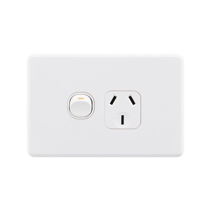 DETA S-Line Matte White Single Power Point