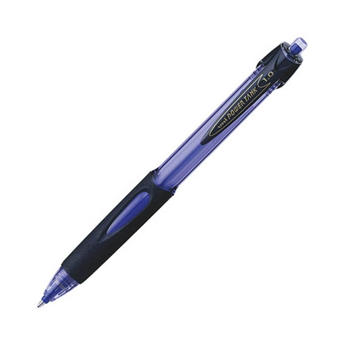 Uni Power Tank Retractable Medium Pen (Box of 12) (Blue)