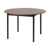 Modern Furniture LATINA Round Dining Table 120cm -  Dark Brown / Black