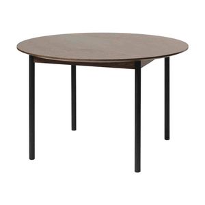 Modern Furniture LATINA Round Dining Table 120cm -  Dark Brown / Black