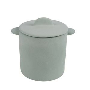 Maine & Crawford Ollie 14cm Textured Jar Stoneware - Green