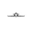 Ignite Laser Bombardier Challenger 300 - Super Mid-Size Business Jet Silhouette Metal Wall Art Rustic Metal 15.7 inch - 40 cm