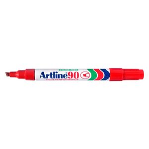 Artline Chisel Tip Permanent Marker 5mm (Pack of 12) (Red)
