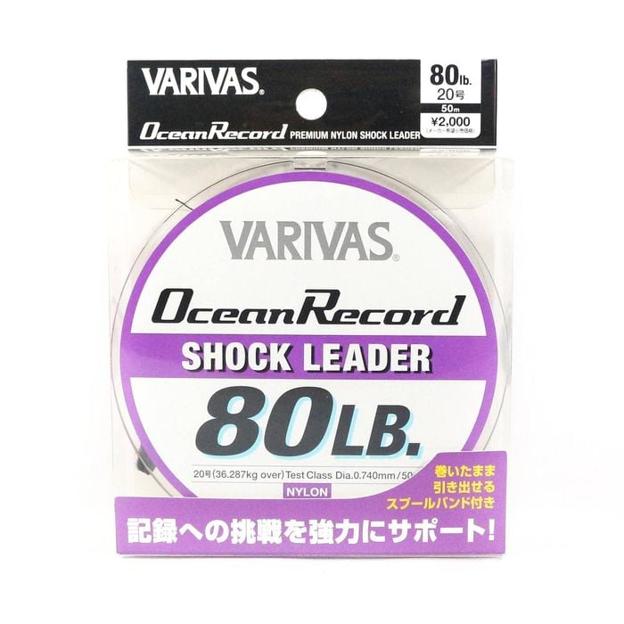 Varivas Ocean Record Nylon Shock Fishing Leader 50m 80lb