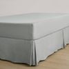 Dreamaker Superfine Washed Microfibre Pleated Valance Dove Grey Super King Bed