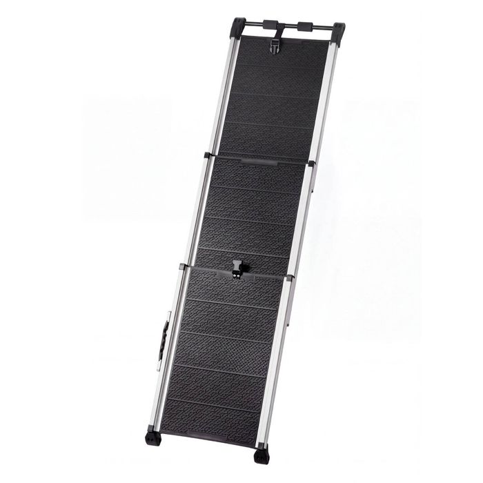 PaWz Dog Ramp Foldable Extendable with Reflective Strips Non Slip for Car Black