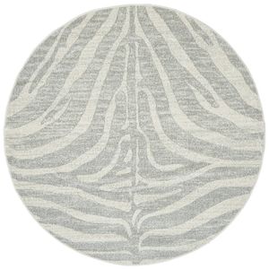 The Rug Connection Liu Savannah Silver 200x200cm - Medium Round Pet Friendly Indoor Rug