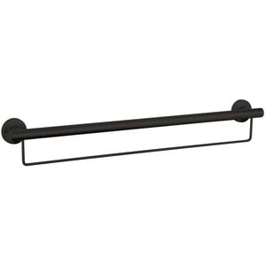 evekare 900mm Matte Black Grab Rail with Towel Holder