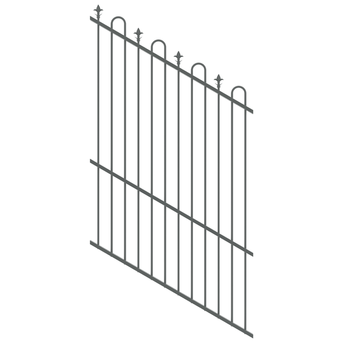 ProtectorAl 350 - 1200 x 1800mm Monument Raked 16-30º Loop And Spear Top Pool Fence Panel