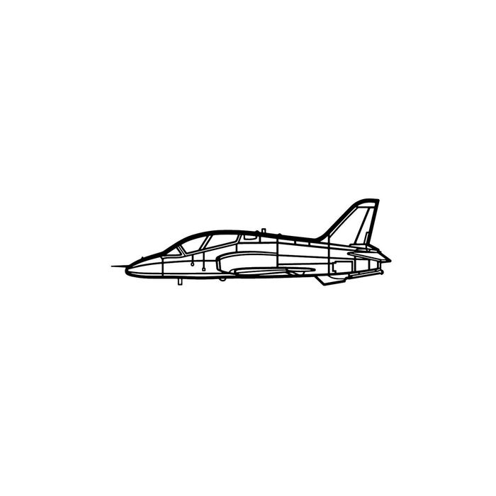 Ignite Laser McDonnell Douglas T-45C Goshawk - Carrier-Based Jet Trainer Silhouette Metal Wall Art Rustic Metal 47 inch - 120 cm