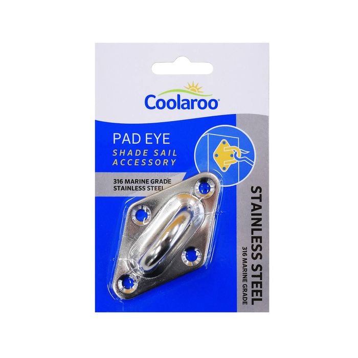Coolaroo Shade Sail Accessory Stainless Steel Pad Eye
